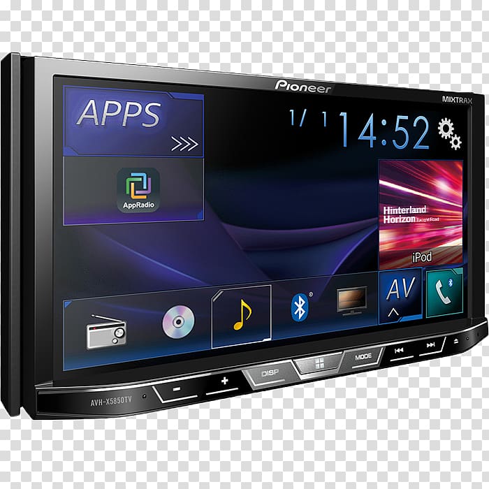 Vehicle audio Pioneer AVH-X4800BS Pioneer Corporation DVD player AV receiver, Sr transparent background PNG clipart