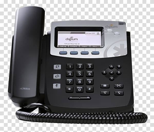 Business telephone system Digium VoIP phone Voice over IP, Automatic Redial transparent background PNG clipart