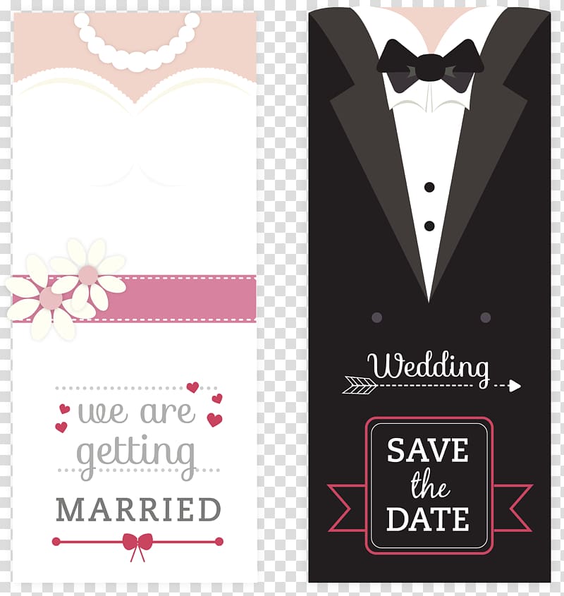 Wedding invitation Envelope Save the date, Wedding Invitation Card, tuxedo illustration transparent background PNG clipart