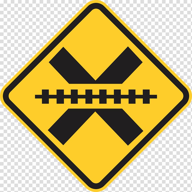 Rail transport Traffic sign Level crossing Warning sign, road transparent background PNG clipart