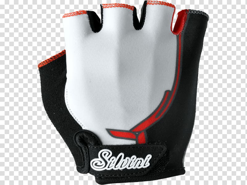 Cycling glove White Red, Bicycle Glove transparent background PNG clipart