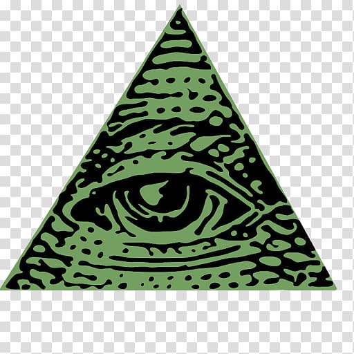 green eye of horus art, Illuminati Symbol transparent background PNG clipart