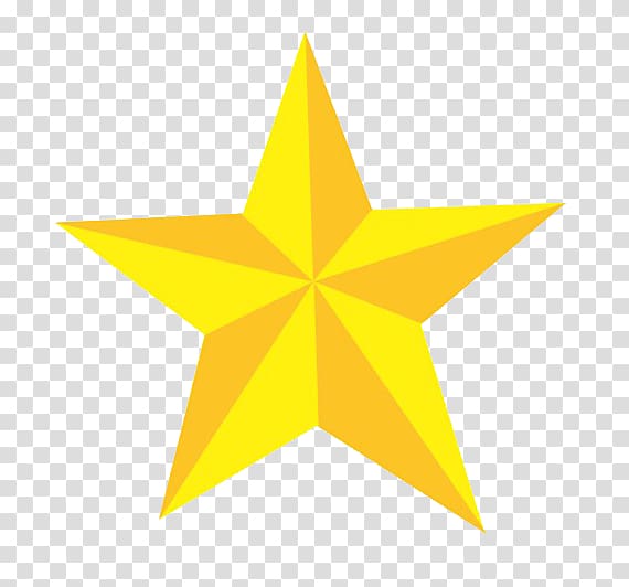 illustration of yellow star, Five-pointed star Euclidean , Golden five-pointed star transparent background PNG clipart