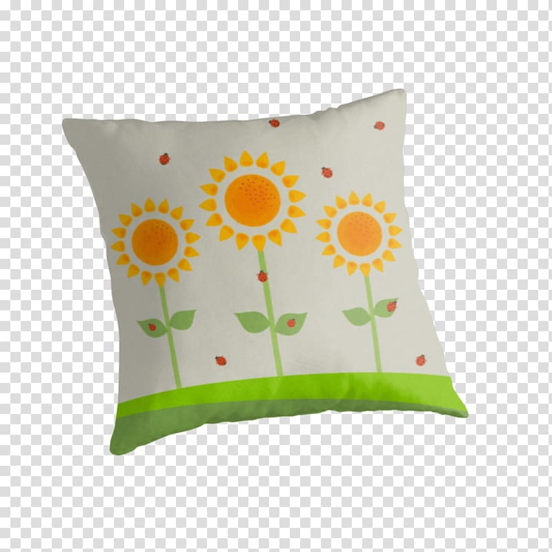 Cushion Throw Pillows, sunflower decorative material transparent background PNG clipart
