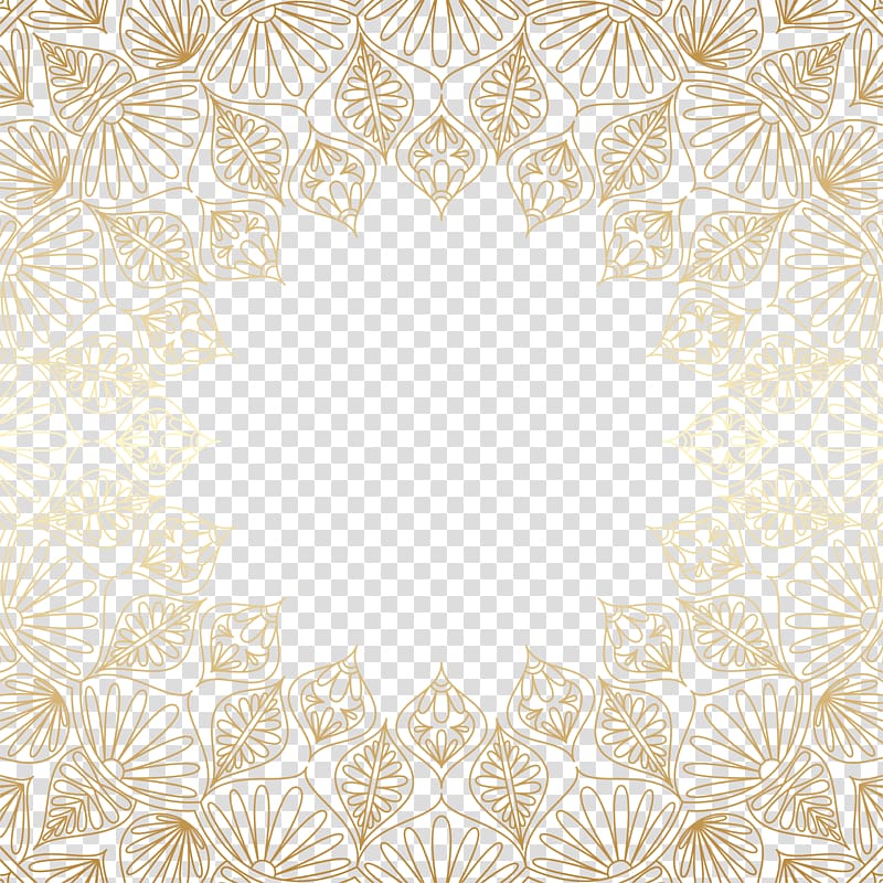 beige floral print ], Textile Symmetry Pattern, Plant pattern border texture transparent background PNG clipart