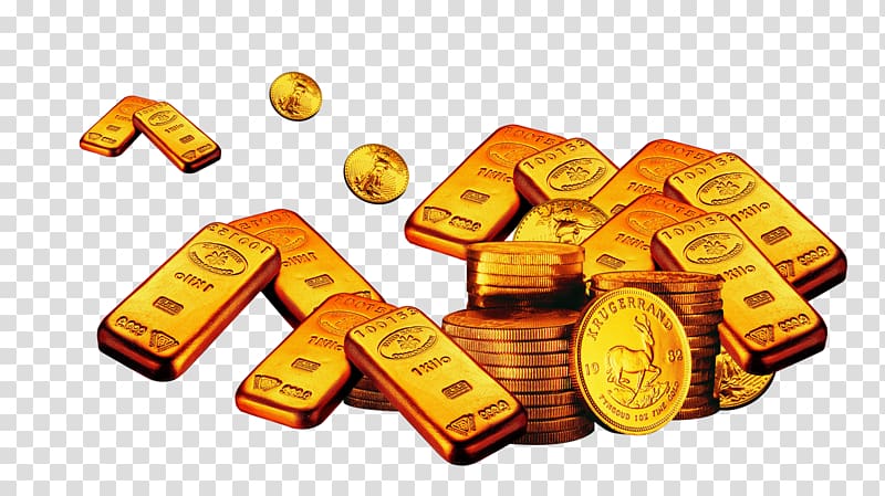 Gold coin, HD gold blocks with gold coins transparent background PNG clipart