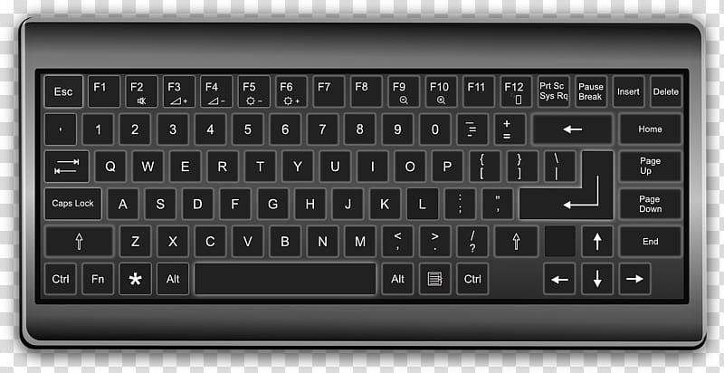Screenshot Macintosh Microsoft Windows Personal computer Windows 7, Black keyboard transparent background PNG clipart