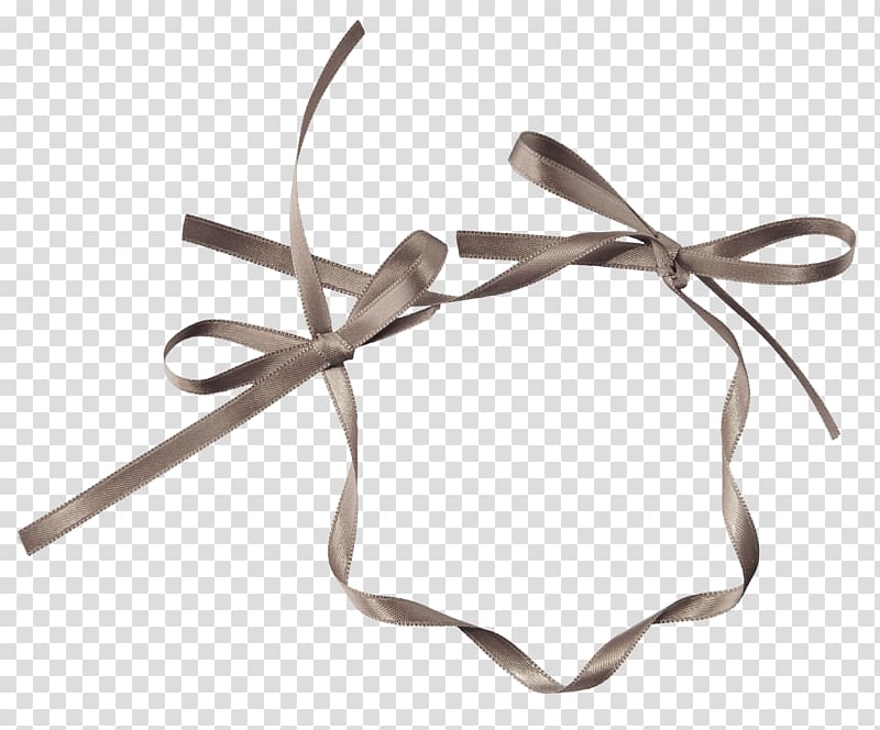 Brown ribbon, Brown ribbon bow transparent background PNG clipart