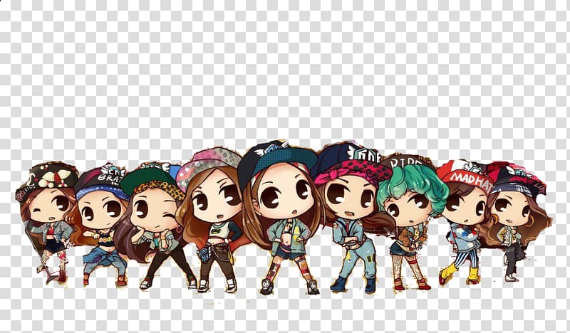 Girls\' Generation Chibi I Got a Boy , A Boy And A Girl Kiss transparent background PNG clipart