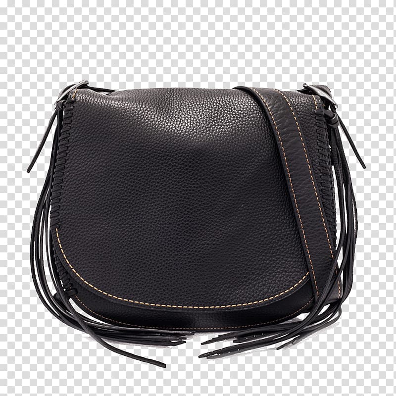 Handbag Saddlebag Slip Leather Messenger bag, Ms. COACH black saddle bag transparent background PNG clipart