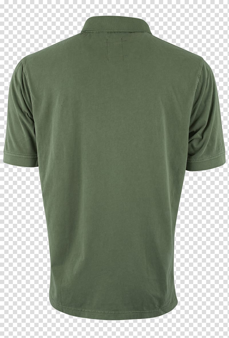 Tennis polo Green Sleeve Neck, Polo Shirt back transparent background PNG clipart
