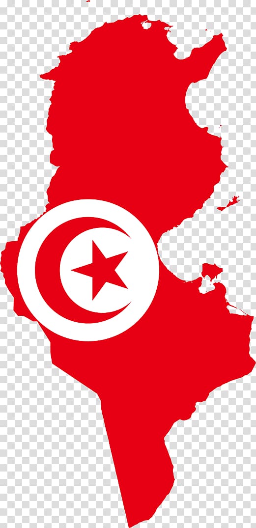 Flag of Tunisia Map, map transparent background PNG clipart
