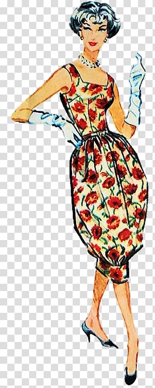 1970s Costume party Dress Clothing, funny face audrey hepburn bangs transparent background PNG clipart