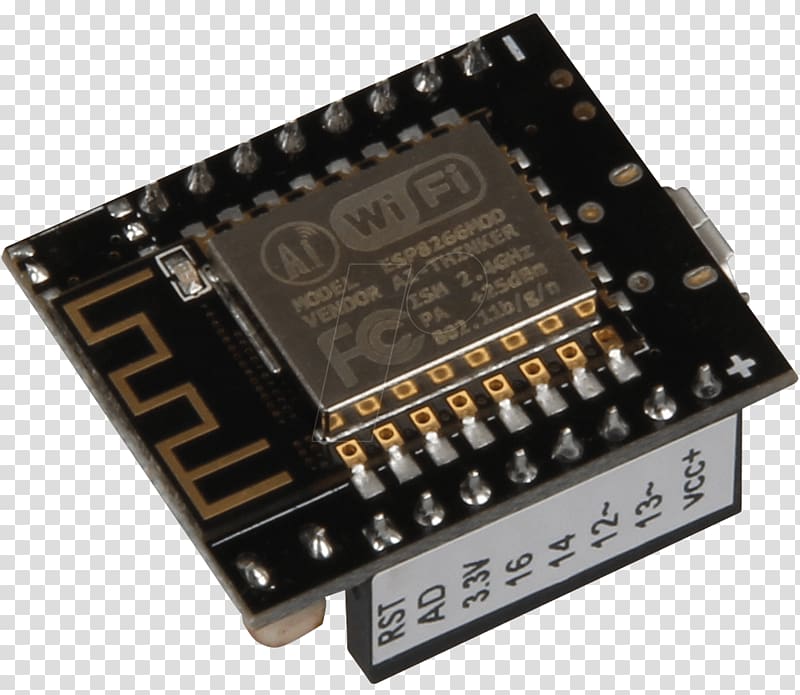 Microcontroller Circuit Prototyping Electronics Hardware Programmer Flash memory, esp8266 transparent background PNG clipart