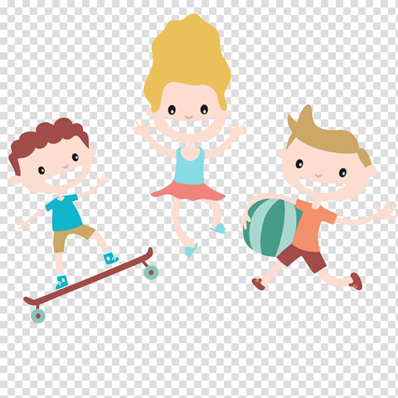 Adobe Illustrator, Friends playing together transparent background PNG clipart