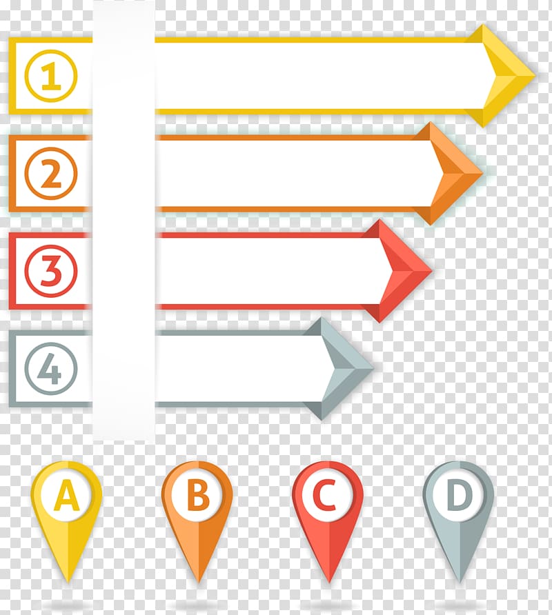 illustrations of arrow, Element Infographic Chart Arrow, PPT element transparent background PNG clipart