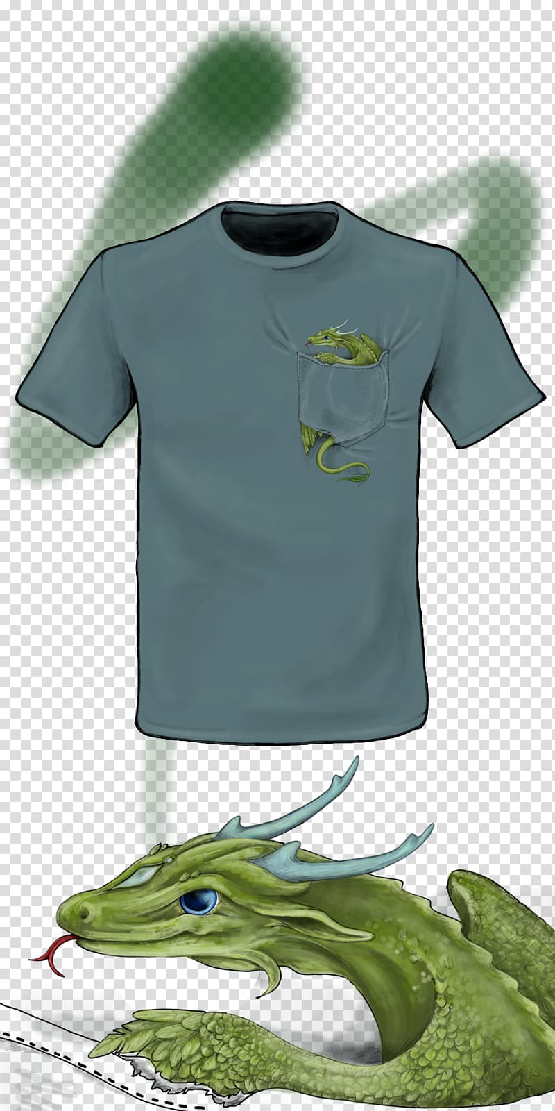 Dragon in My Pocket T-shirt Painting, Shirt pocket transparent background PNG clipart