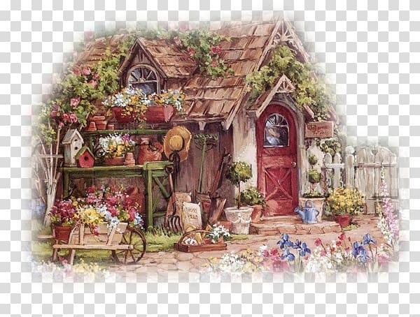 Jigsaw Puzzles Garden Art Painting, painting transparent background PNG clipart