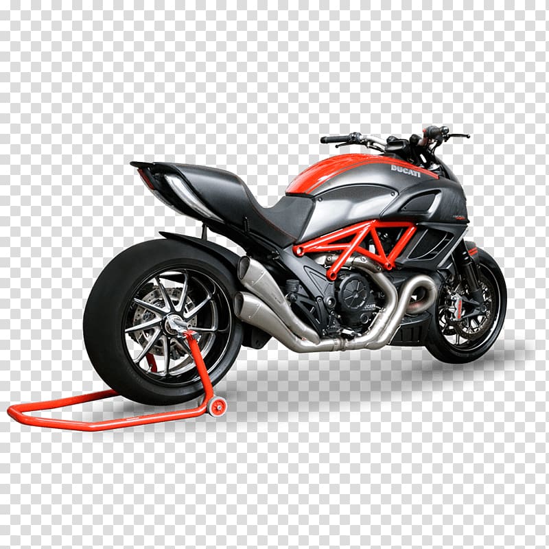 Exhaust system Ducati Diavel Motorcycle Muffler, motorcycle transparent background PNG clipart