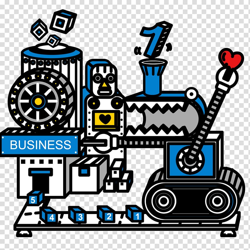 Factory Machine , Is working with the robot intelligent factory transparent background PNG clipart