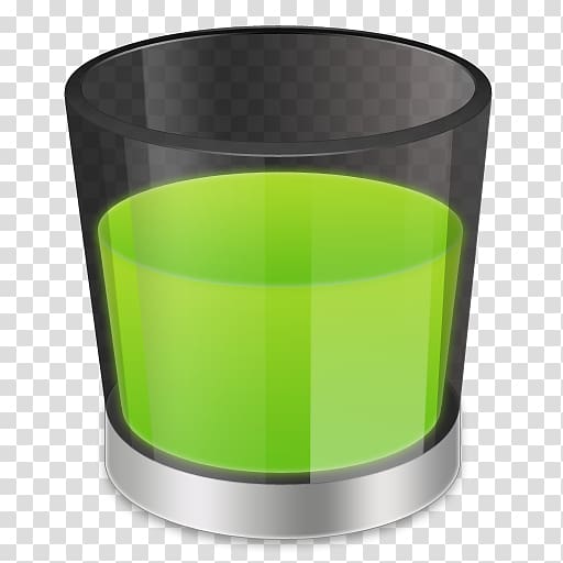 green liquid filled glass illustration, cylinder yellow glass, Trash Full transparent background PNG clipart