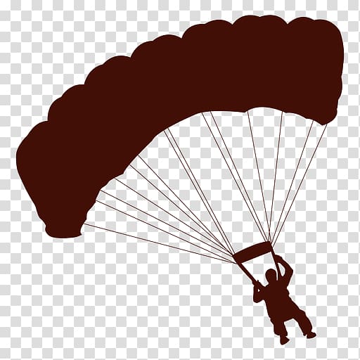 Parachuting Parachute Airplane Paragliding Silhouette, paragliding transparent background PNG clipart