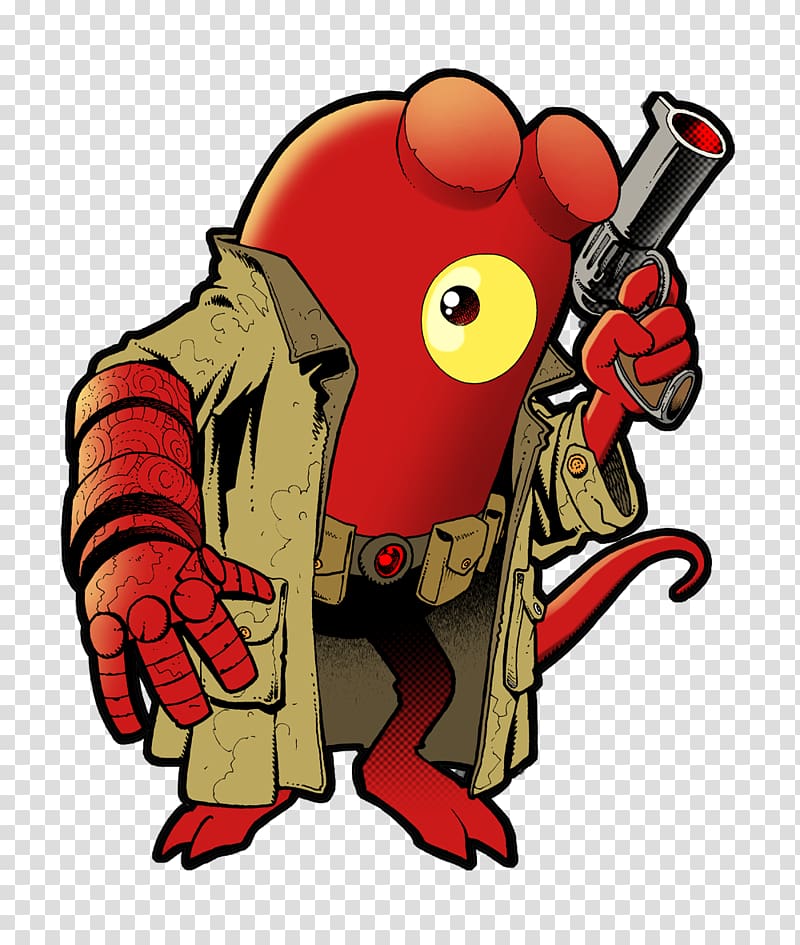 Vertebrate Cartoon, hellboy transparent background PNG clipart