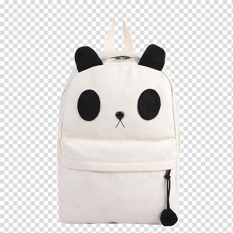 Giant panda Student Handbag Backpack, student bag transparent background PNG clipart