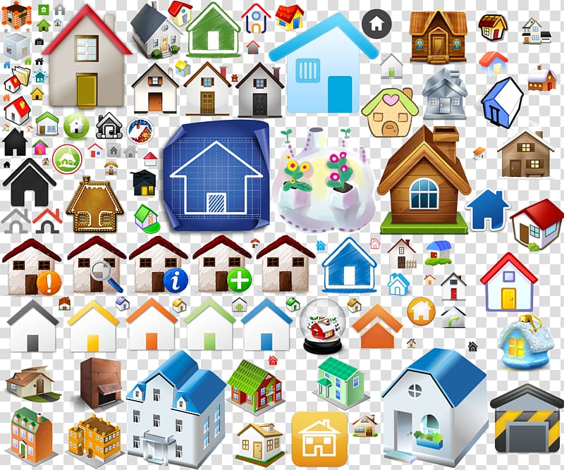 Home page Icon, Various home house icon transparent background PNG clipart