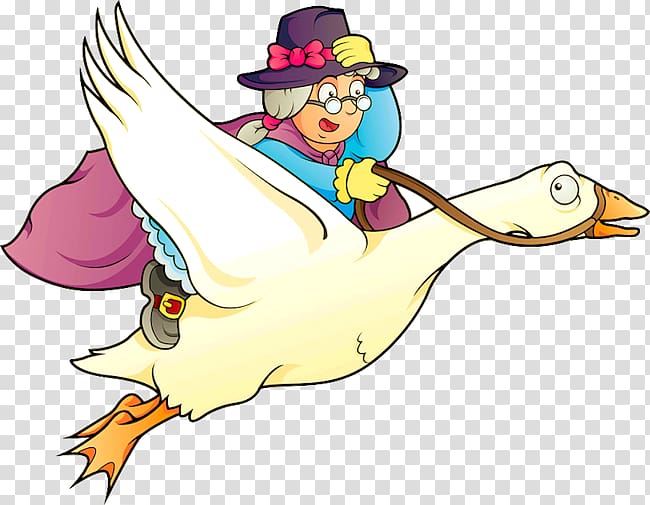 Mother Goose Child Nursery rhyme, goose transparent background PNG clipart