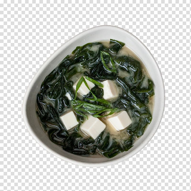 Namul Tieguanyin Creamed spinach Green laver, miso soup transparent background PNG clipart