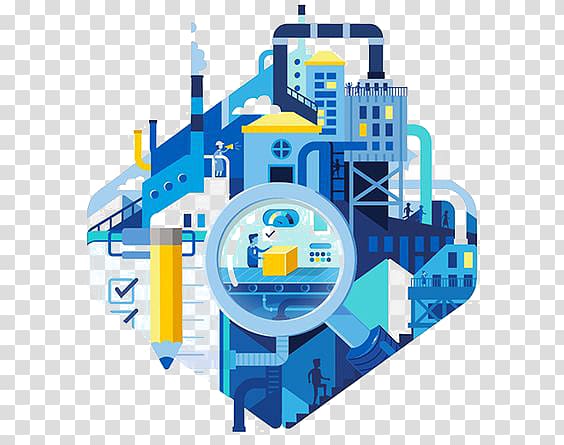 Digital illustration Drawing Illustration, Machinery City transparent background PNG clipart