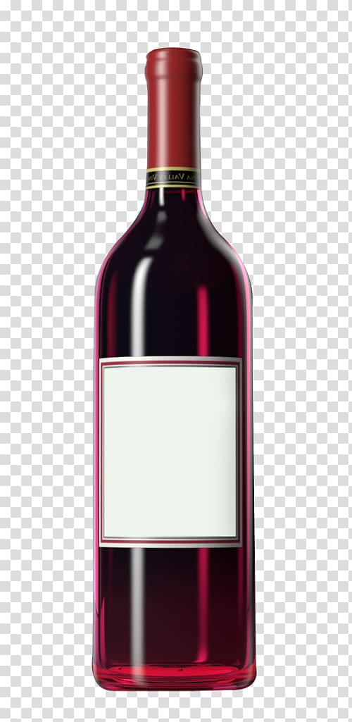 Red Wine Bottle Alcoholic drink, wine transparent background PNG clipart