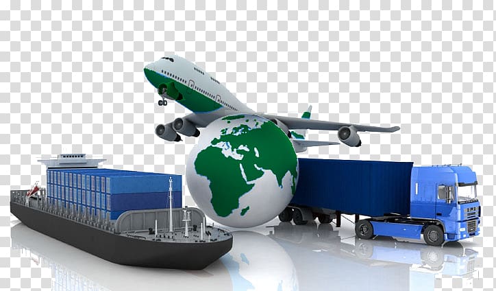 truck beside airplane illustration, Logistics Multimodal transport Cargo Supply chain, Free Logistic transparent background PNG clipart
