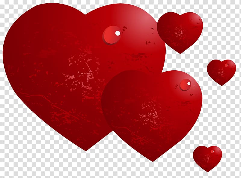 red hearts , Scape , Red Hearts with Water Drops transparent background PNG clipart