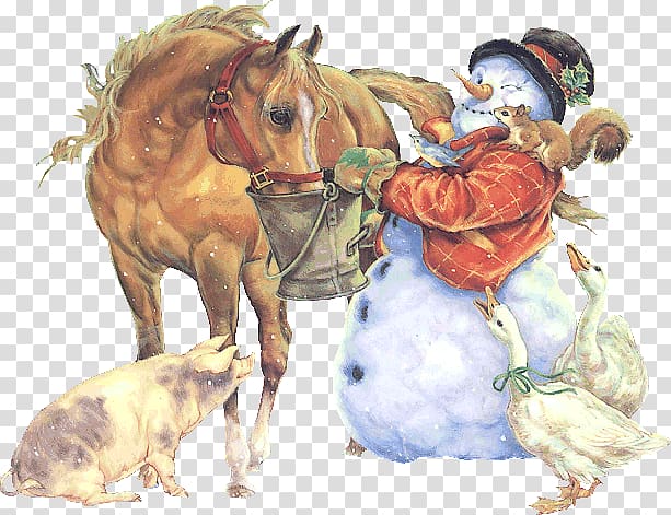 Christmas Day Winter Centerblog Snowman Pony, dabbing santa transparent background PNG clipart