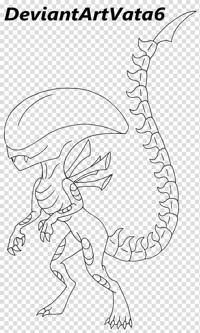 Alien Drawing Line art Extraterrestrial life, xenomorph transparent background PNG clipart