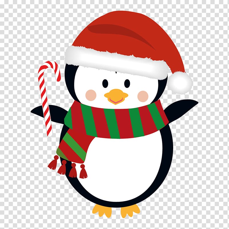 Penguin Christmas lights Santa Claus , Penguin transparent background PNG clipart