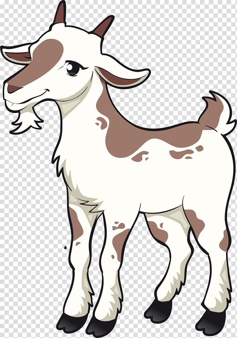 white and brown goat digital illustration, Boer goat Sheep Cattle Three Billy Goats Gruff , goat transparent background PNG clipart