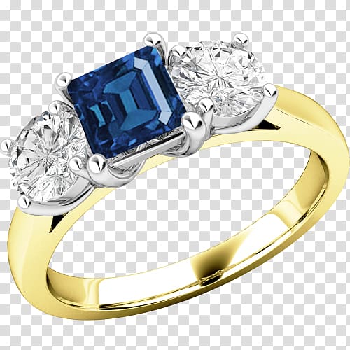 Sapphire Wedding ring Engagement ring Moissanite, sapphire transparent background PNG clipart