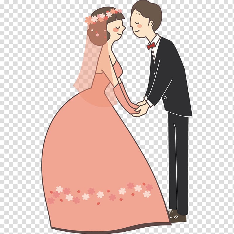 Wedding invitation Bridegroom, Lovely Wedding Couple transparent background PNG clipart