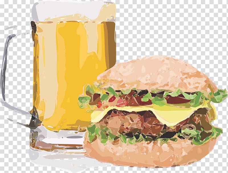 Root beer Hamburger Cheeseburger , beer transparent background PNG clipart