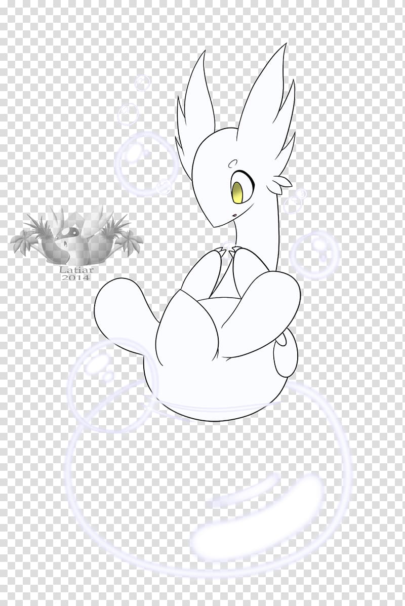 Whiskers Cat Hare Illustration Sketch, shiny mew pokemon go transparent background PNG clipart