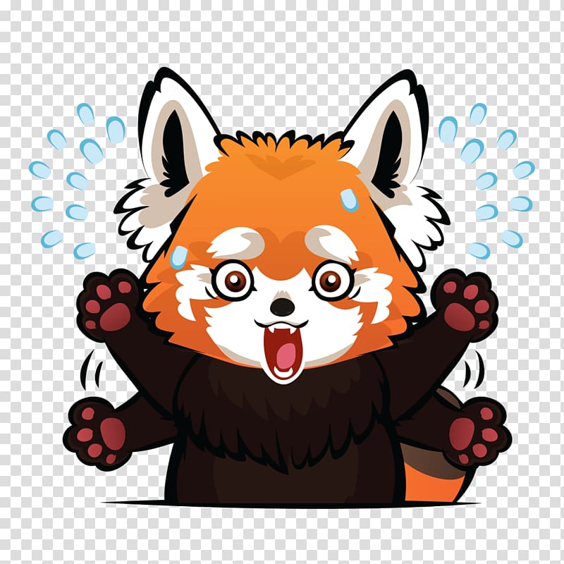 Whiskers Panic Red panda , others transparent background PNG clipart