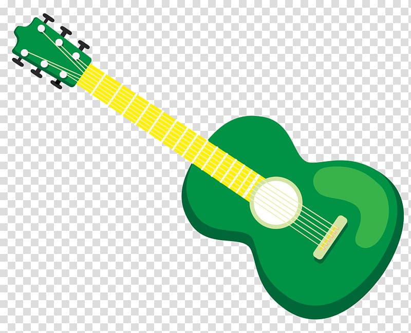 Acoustic guitar Ukulele Tiple Electric guitar Cuatro, Green guitar transparent background PNG clipart