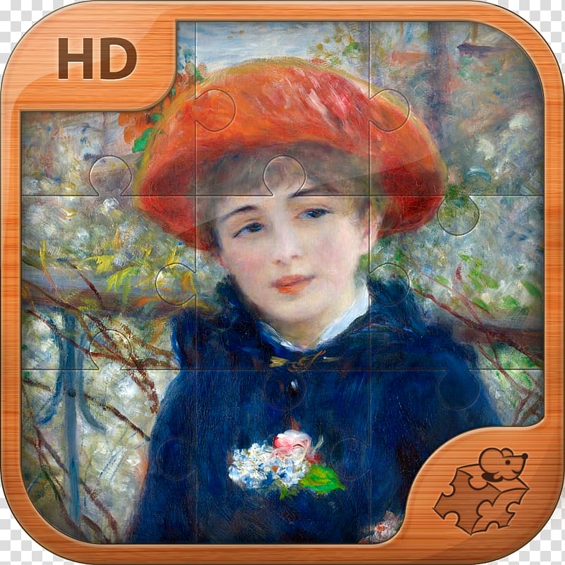 Two Sisters (On the Terrace) Portrait The Two Sisters Painting Impressionism, painting transparent background PNG clipart