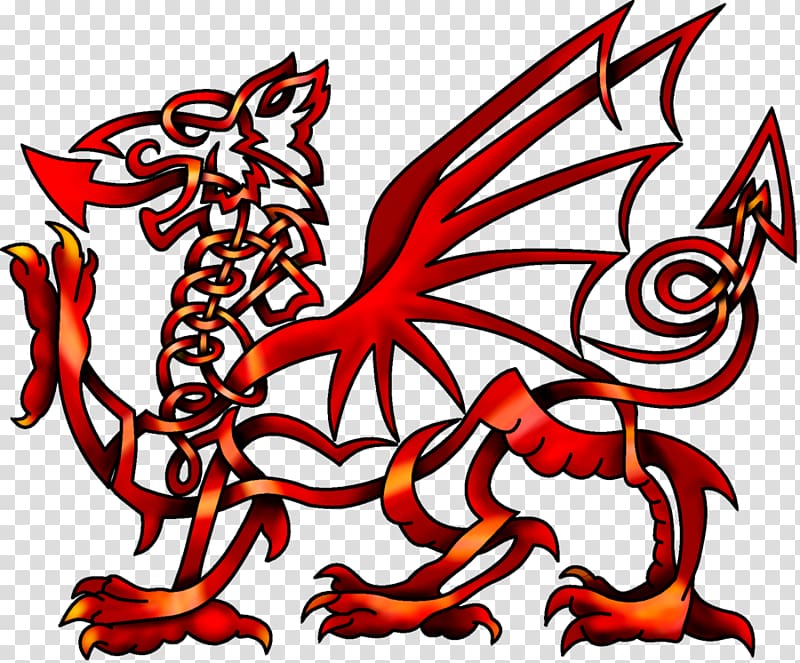 Caernarfon Castle Celtic knot Welsh Dragon Flag of Wales Celts, dragon transparent background PNG clipart