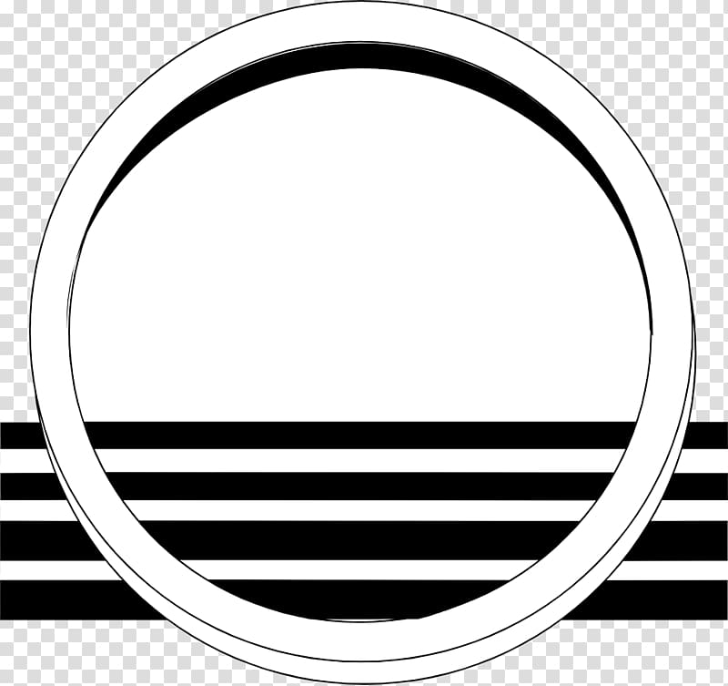 Circle Black and white , circular border transparent background PNG clipart