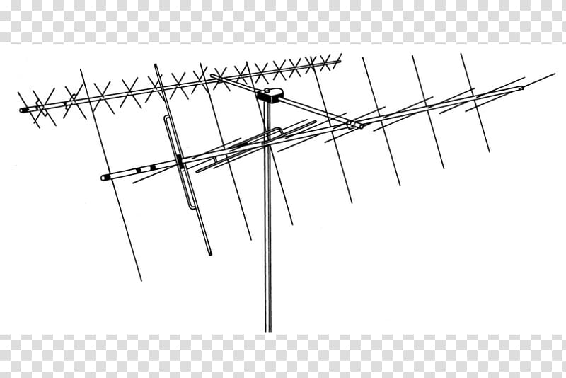 Television antenna Hy-Gain Antennas and Rotators Aerials Yagi–Uda antenna Ultra high frequency, radio transparent background PNG clipart