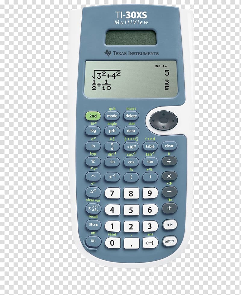 Texas Instruments TI-30XS MultiView Scientific Calculator Texas Instruments TI-30XS MultiView Scientific Calculator Texas Instruments TI-30XS MultiView Scientific Calculator, calculator transparent background PNG clipart